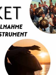 Teilnehmer spielt D Kurd Handpan beim Einsteiger-Workshop in Memmingen im Allgäu